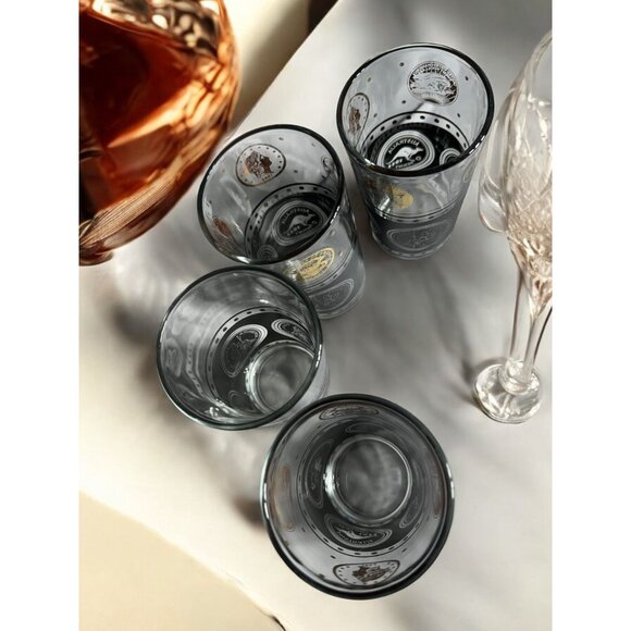 Vintage MCM Libbey Coin Design Highball Glass Set Of 4 - Picture 6 of 12